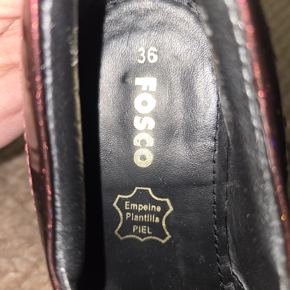 Fosco Women"s Burgundy Loafers with Tassels Size Euro 36 - Picture 6 of 8